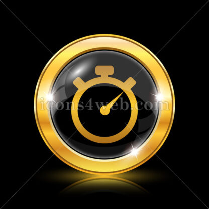 Timer golden icon. - Website icons