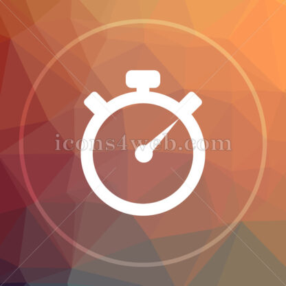 Timer low poly icon. Website low poly icon - Website icons
