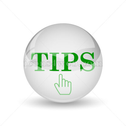 Tips glossy icon. Tips glossy button - Website icons