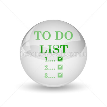 To do list glossy icon. To do list glossy button - Website icons