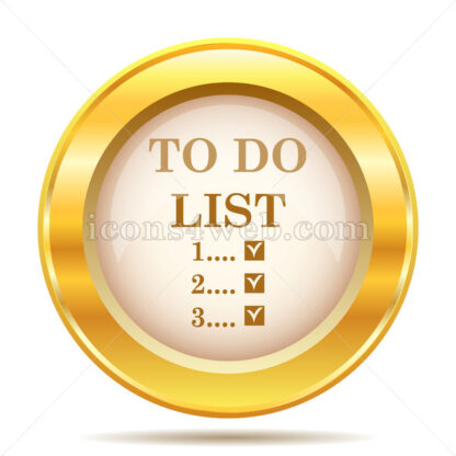 To do list golden button - Website icons