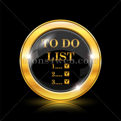To do list golden icon. - Website icons