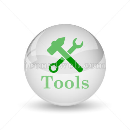 Tools glossy icon. Tools glossy button - Website icons