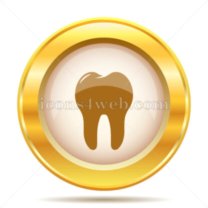 Tooth golden button - Website icons