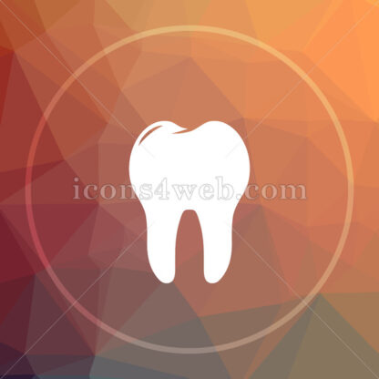 Tooth low poly icon. Website low poly icon - Website icons