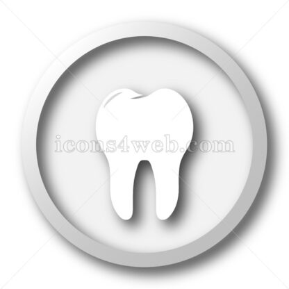 Tooth white icon. Tooth white button - Website icons