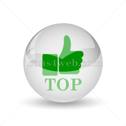Top glossy icon. Top glossy button - Website icons