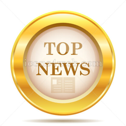 Top news golden button - Website icons
