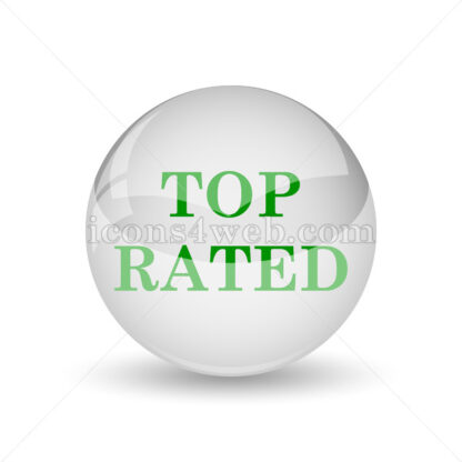 Top rated  glossy icon. Top rated  glossy button - Website icons