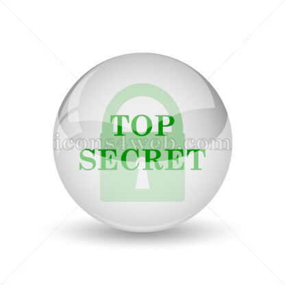 Top secret glossy icon. Top secret glossy button - Website icons