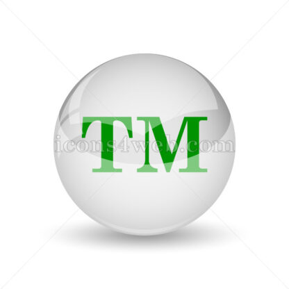Trade mark glossy icon. Trade mark glossy button - Website icons