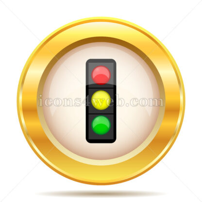 Traffic light golden button - Website icons