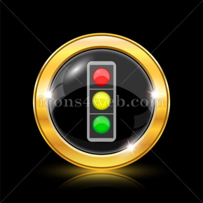 Traffic light golden icon. - Website icons