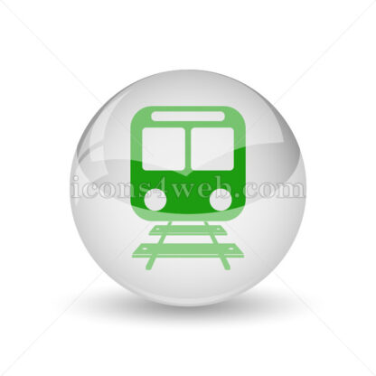 Train glossy icon. Train glossy button - Website icons