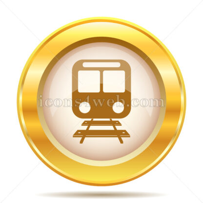 Train golden button - Website icons