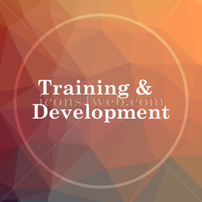 Training and development low poly icon. Website low poly icon - Website icons