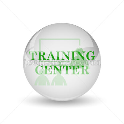 Training center glossy icon. Training center glossy button - Website icons