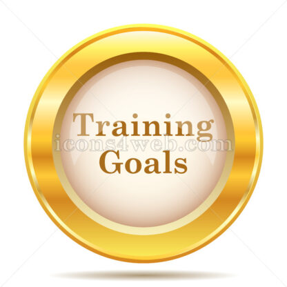 Training goals golden button - Website icons