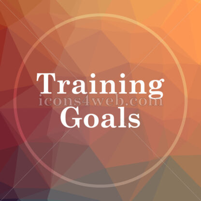 Training goals low poly icon. Website low poly icon - Website icons