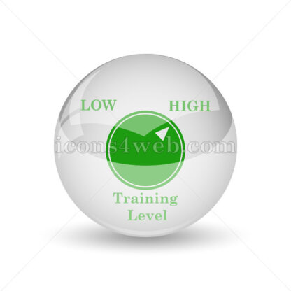 Training level glossy icon. Training level glossy button - Website icons