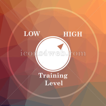 Training level low poly icon. Website low poly icon - Website icons