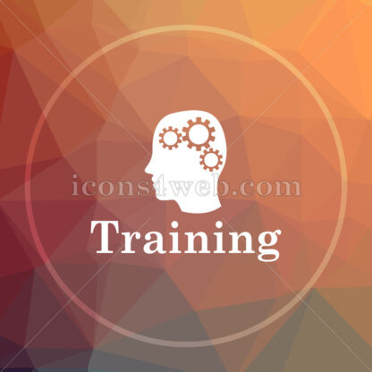 Training low poly icon. Website low poly icon - Website icons
