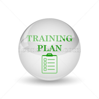 Training plan glossy icon. Training plan glossy button - Website icons