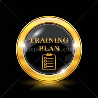 Training plan golden icon. - Website icons
