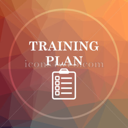 Training plan low poly icon. Website low poly icon - Website icons