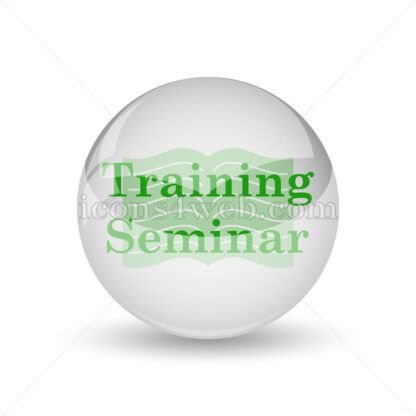 Training seminar glossy icon. Training seminar glossy button - Website icons