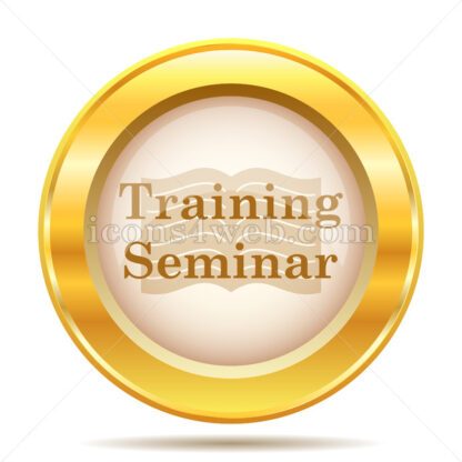 Training seminar golden button - Website icons