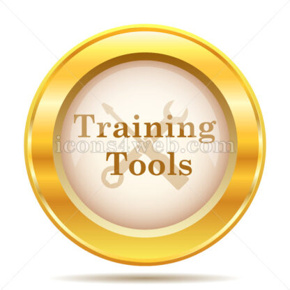 Training tools golden button - Website icons