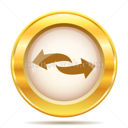 Transfer arrow golden button - Website icons