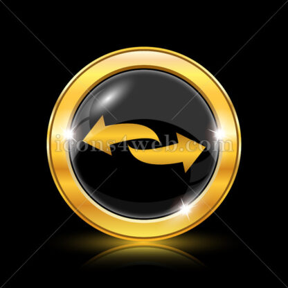 Transfer arrow golden icon. - Website icons