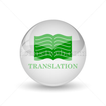 Translation book glossy icon. Translation book glossy button - Website icons