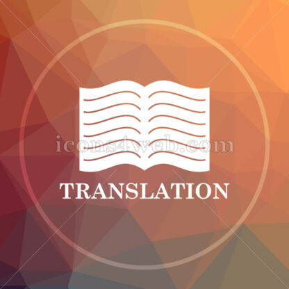 Translation book low poly icon. Website low poly icon - Website icons
