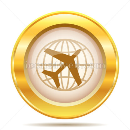 Travel golden button - Website icons