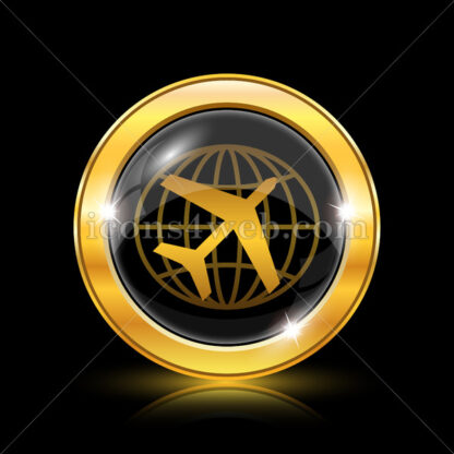 Travel golden icon. - Website icons