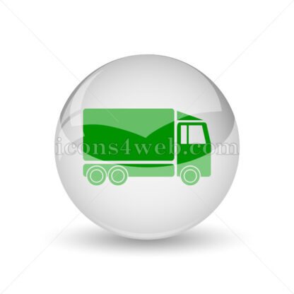 Truck glossy icon. Truck glossy button - Website icons