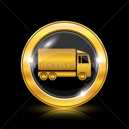 Truck golden icon. - Website icons