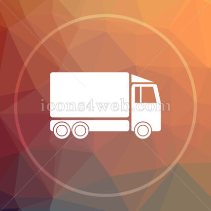 Truck low poly icon. Website low poly icon - Website icons