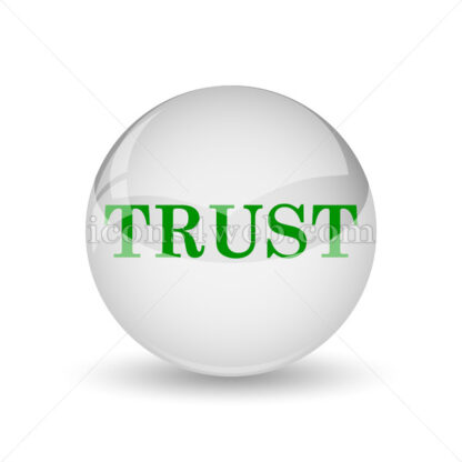 Trust glossy icon. Trust glossy button - Website icons