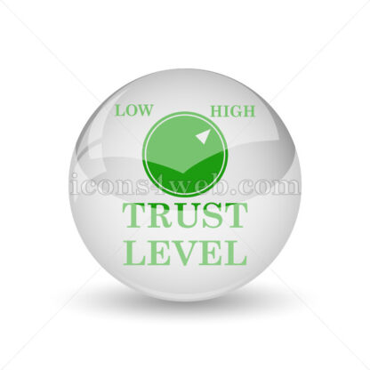 Trust level glossy icon. Trust level glossy button - Website icons