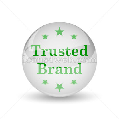 Trusted brand glossy icon. Trusted brand glossy button - Website icons