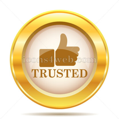 Trusted golden button - Website icons
