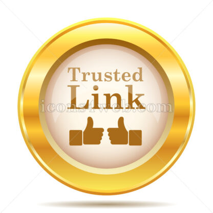 Trusted link golden button - Website icons