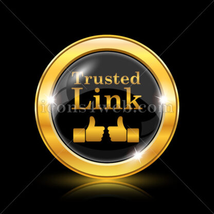 Trusted link golden icon. - Website icons