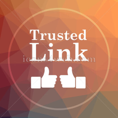 Trusted link low poly icon. Website low poly icon - Website icons