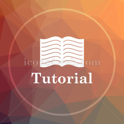 Tutorial low poly icon. Website low poly icon - Website icons