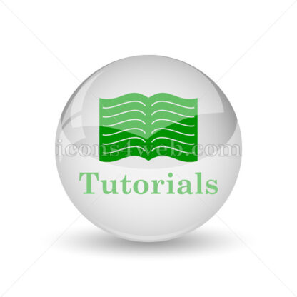 Tutorials glossy icon. Tutorials glossy button - Website icons
